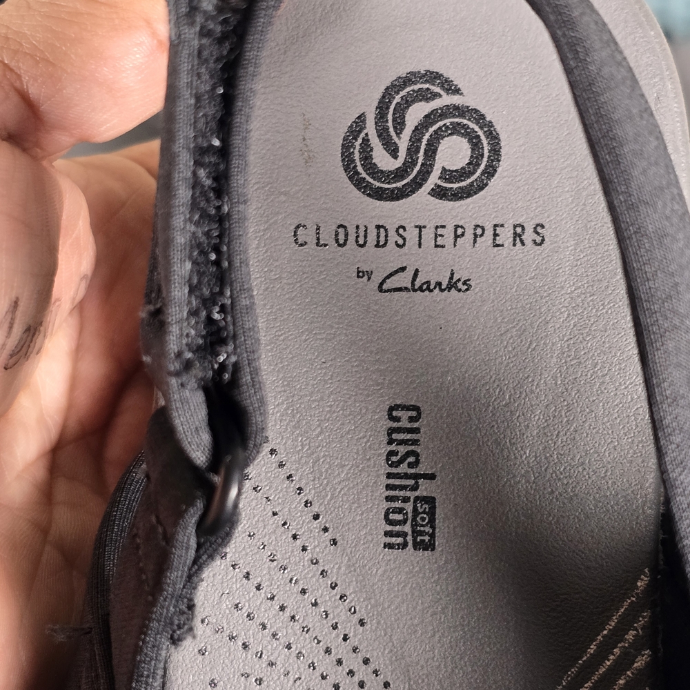 🌸 Clarks Cloudsteppers Cushion Soft Sandals Women's Size 8 Black - Picture 5 of 14